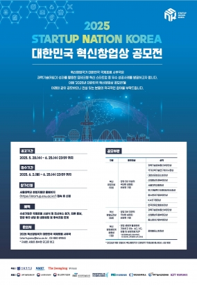 2025 Startup Nation Korea 대한민국 혁신창업상 공모전